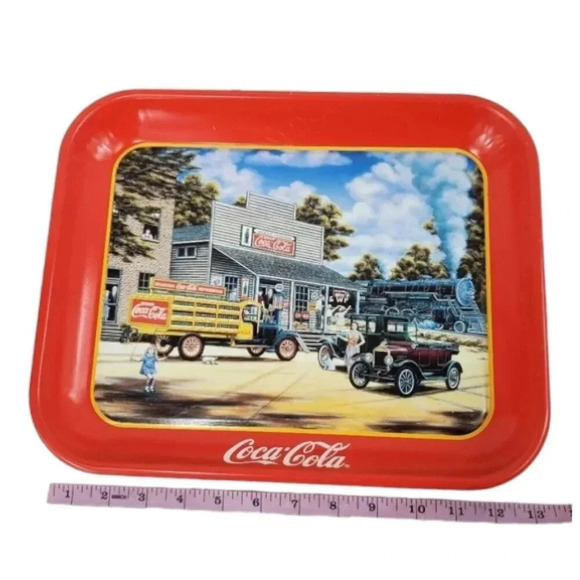 1997 All Aboard Large Tin Coca Cola Tray Coca Cola 90s Vintage Collectable 67 - Picture 2 of 9